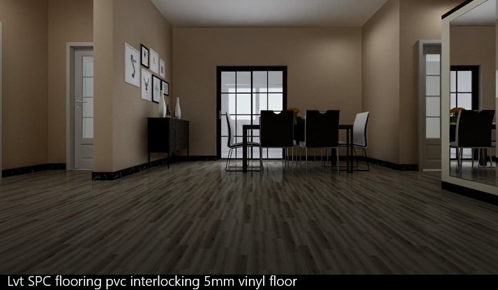 Lvt Spc Flooring Pvc Interlocking 5mm Vinyl Floor